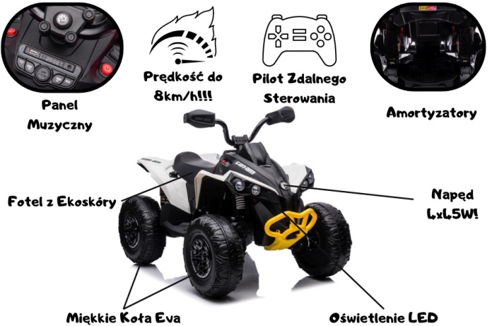 Quad na akumulator dla dziecka Can-am Renegate